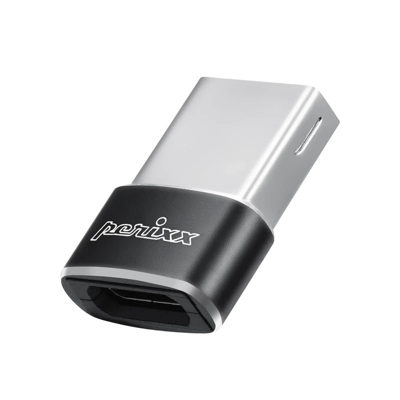 Perixx PERIPRO-408 USB C Female to USB A Male Adapter - Data Transfer & Charging Adapter for iPhone 12 13 Mini Pro, Galaxy Note, iPad & Pixels Smartphone
