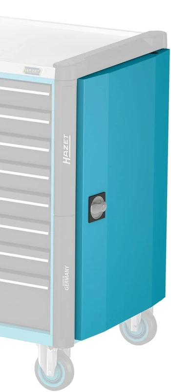 HAZET Side Door Lockable 179N-21D on Left or Right Side Wall for Hazet Workshop Trolley 179NXXL-8D Cable Opening in The Door Includes 2 Keys Blue