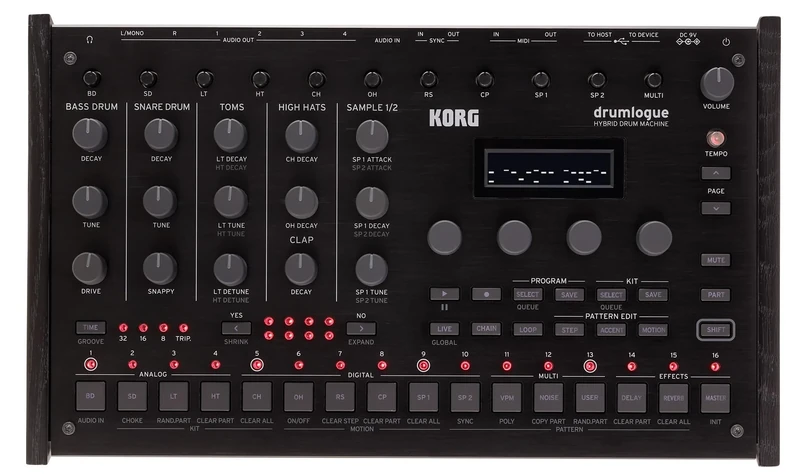 Korg Drumlogue - Hybrid Analogue/Digital Drum Machine & Sequencer