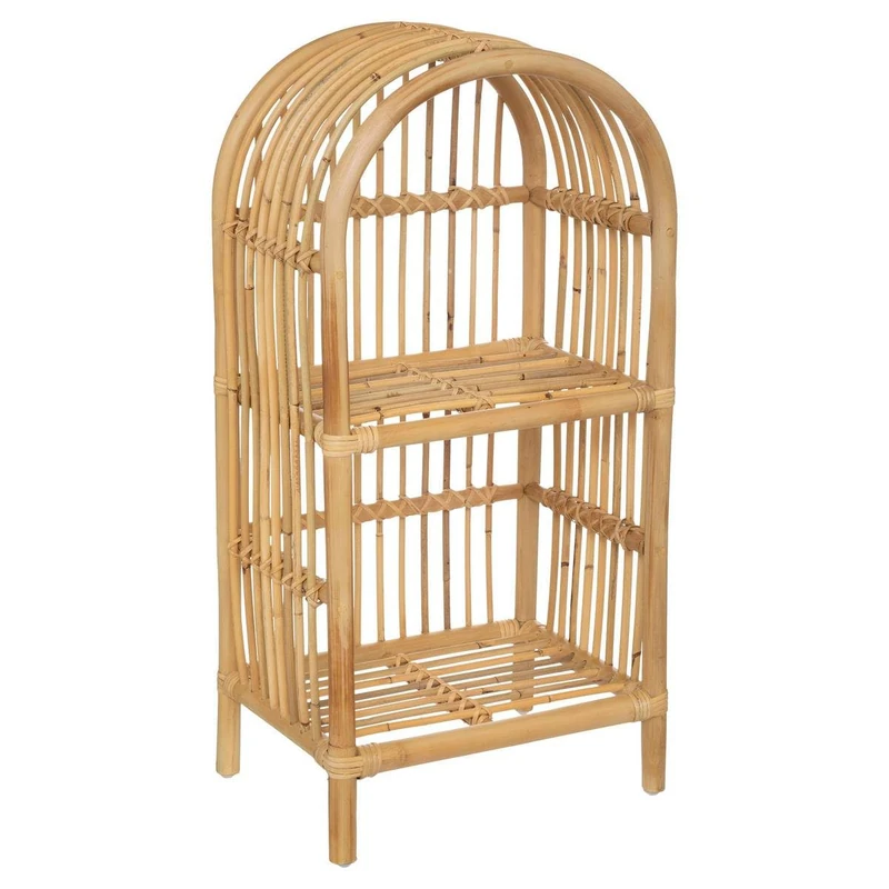 Atmosphera beige rattan bookcase