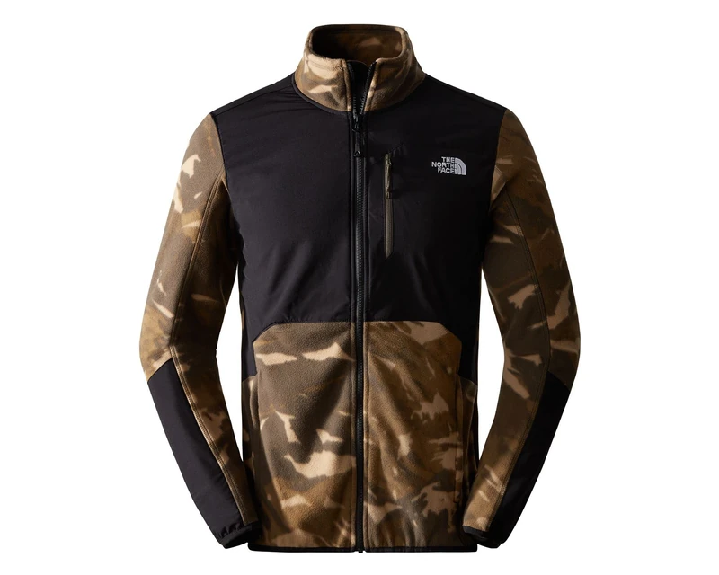 The North Face Glacier Pro Sweater New Taupe Green Snowcap Mountains Print-TNF Black XL