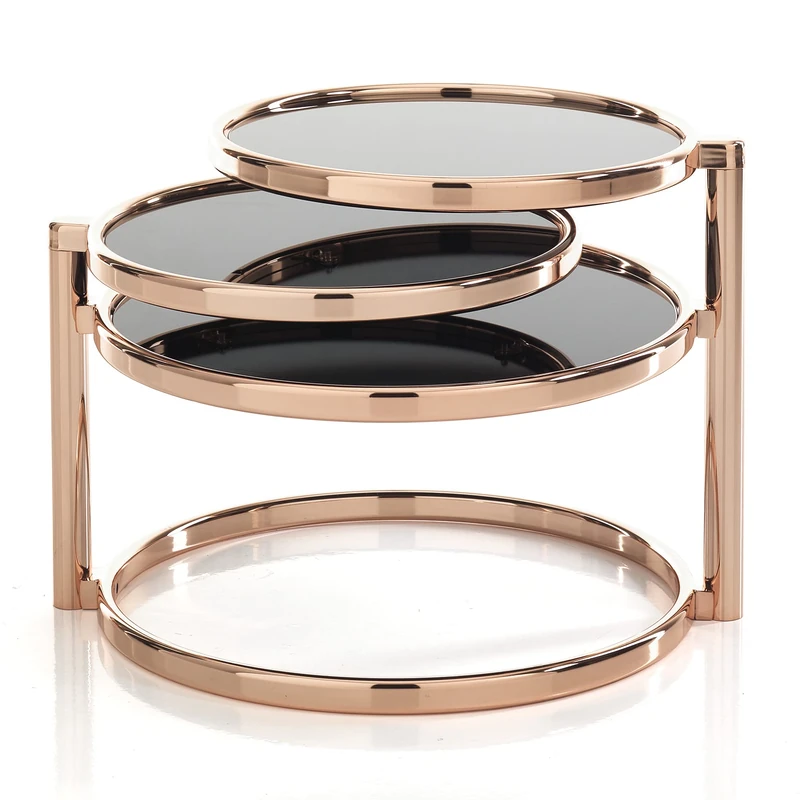 Oresteluchetta Coffee table, Metal, Rose Gold, 140X45X43