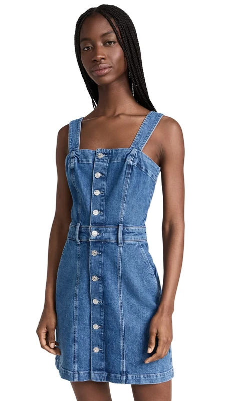 Paige Women's Maddy Denim Dress Casual, Delia, 6
