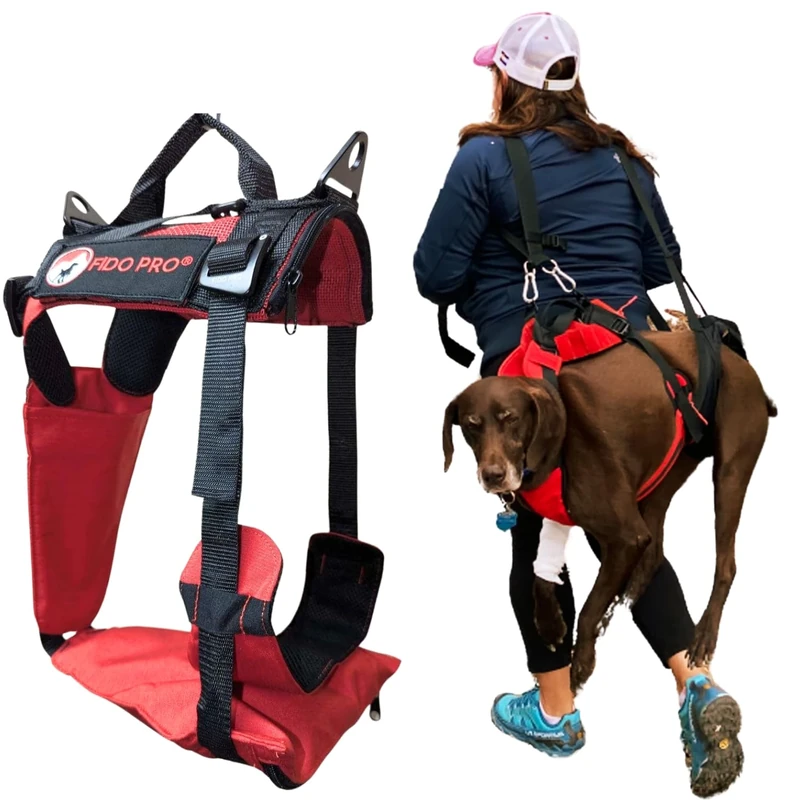 Fido Pro Panza Harness with Deployable Rescue Sling, Farbe-Fido:red, Groesse-Fido:One Size
