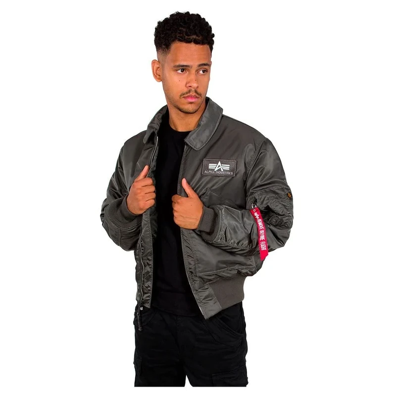 Alpha Industries CWU 45 Bomber Jacket for Men Rep.Grey