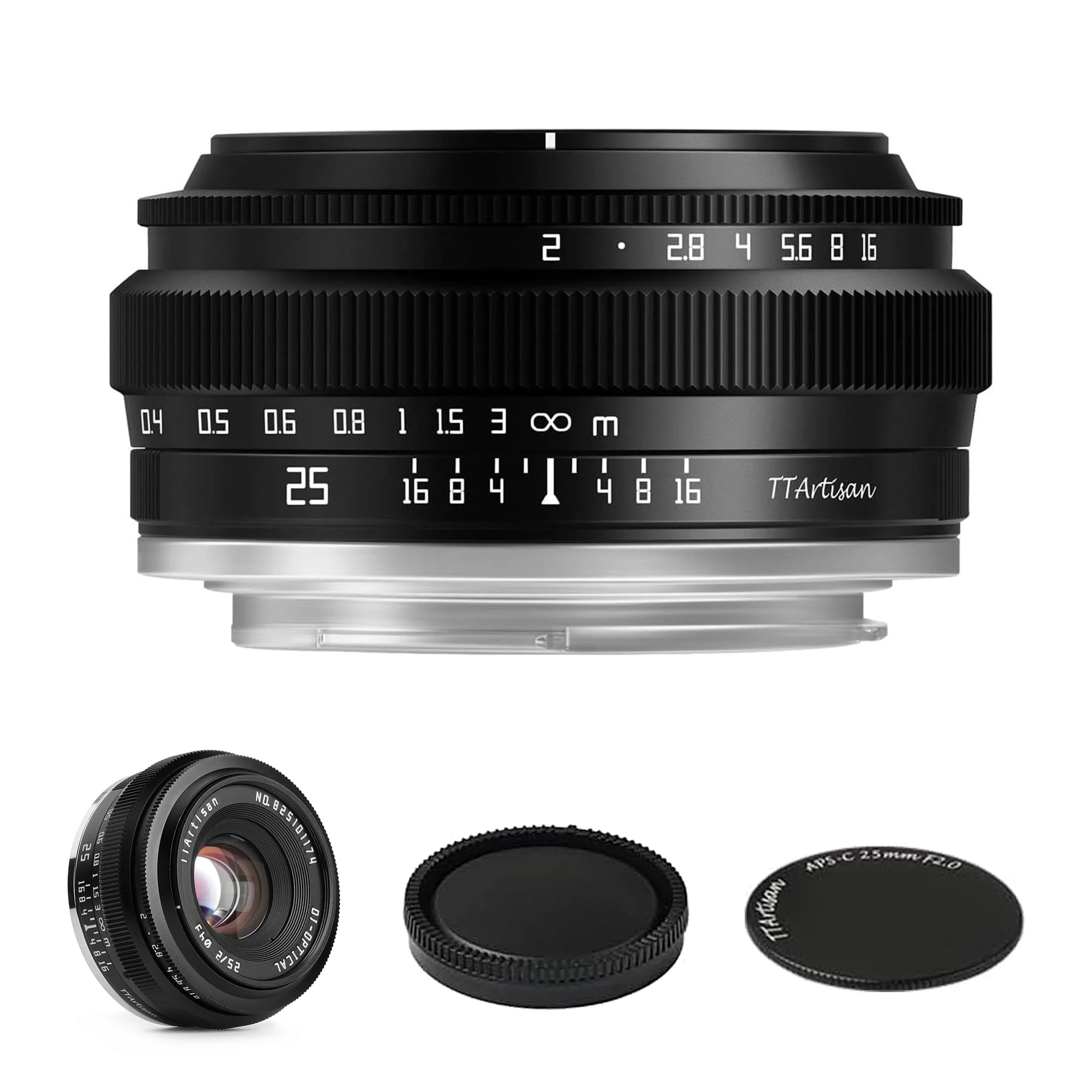 TTArtisan 25mm F2 Wide-Angle APS-C Camera Lens - Large Aperture Manual Fixed Lens for Sony E Mount Cameras and NEX Series