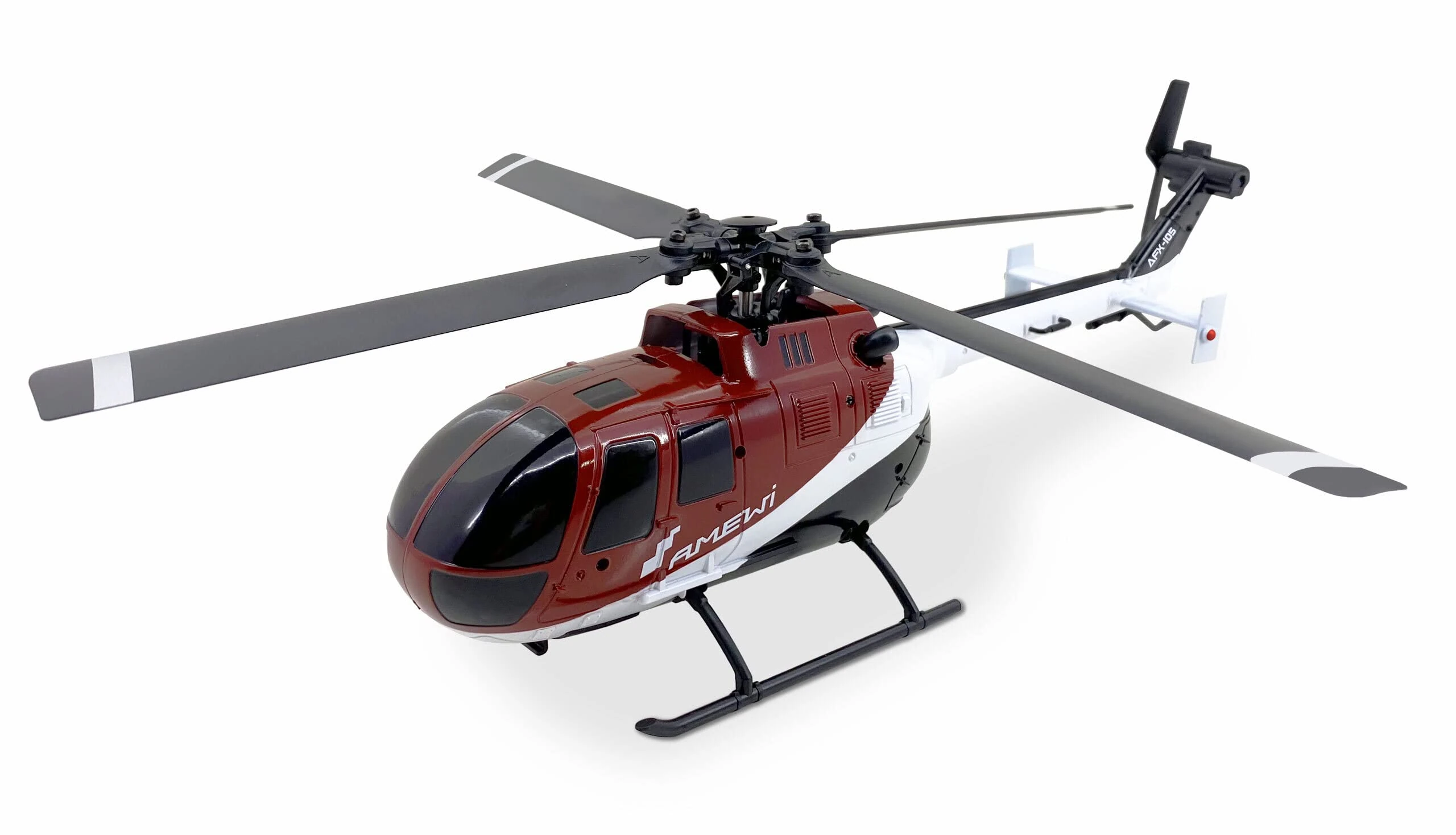 Amewi 25320 AFX-105 X 4-Channel Helicopter 6G 2.4GHz RTF, Red/White/Black