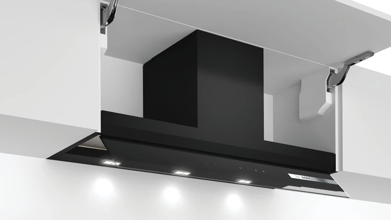 Bosch DBB97AM60B Series 6, Built-in Integrated Design Hood 90 cm clear glass black printed