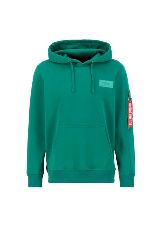Alpha Industries Men's Back Print Hoody, Jungle Green, XS