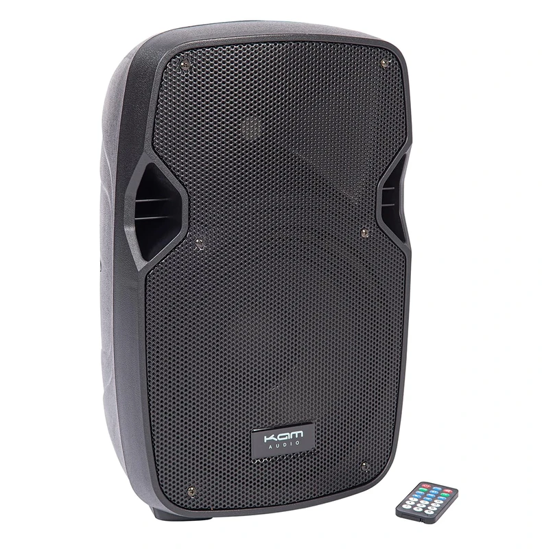 KAM RZ10ABT 300W 10" Active Bluetooth® Speaker with Built-In Media Player, USB, SD Card, and Multiple Audio Inputs