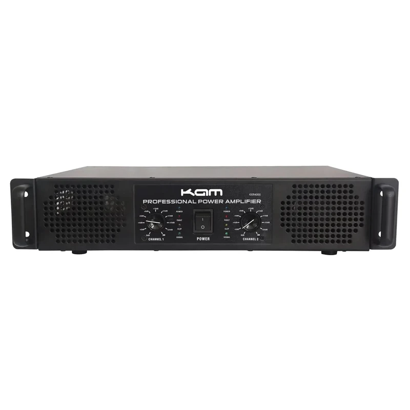 Kam KXR4000 Professional Stereo Power Amplifier - 400W | 2U Rack-Mountable, Ideal for Live Sound and Studio