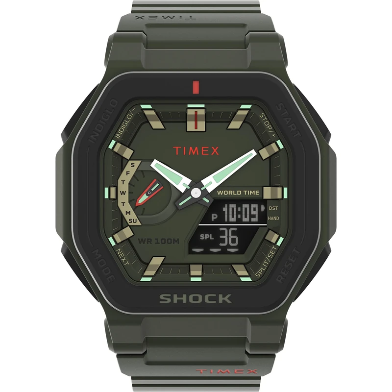 Timex Men's Analogue-Digital Quartz Watch with a Plastic Strap Command Encounter