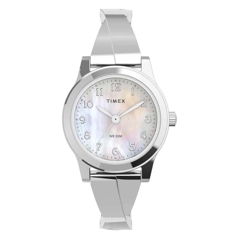 Timex Classics Women's 25mm Silver Tone Semi Bangle Expansion Band Watch TW2V51200