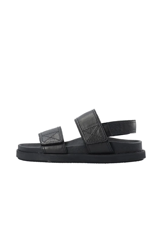 CA'SHOTT A/S Women's Caskimmi Velcro Leather Flat Sandal, black, 8.5 UK