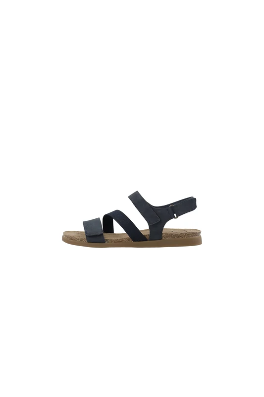 CA'SHOTT A/S Women's Casalice Velcro Elastic Sandal Nubuck Flat, Navy, 6 UK