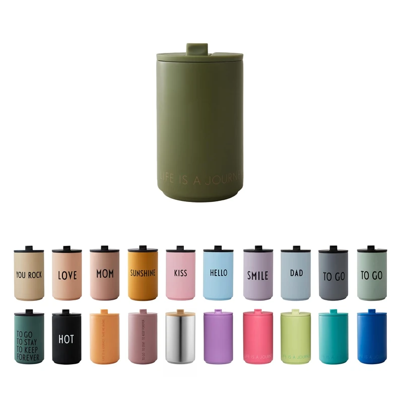 Design Letters Travel Mug 350 Ml | Gifts for Women & Gifts for Men | Coffee Cup Travel Mug Stainless Steel | Double Wall Insulated Coffee Cup | Thermos Mug | Flask for Hot & Cold Drinks | Thermal Mug