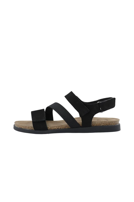 CA'SHOTT A/S Women's Casalice Velcro Sandal Nubuck Flat, Black, 5 UK