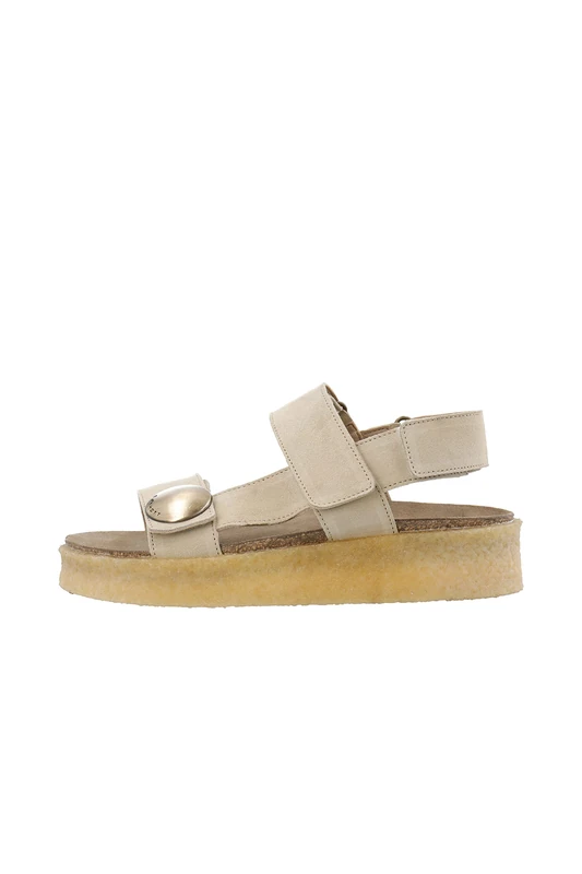 CA'SHOTT A/S Women's Casdagmar Sporty Suede Sandal, Beige, 4 UK