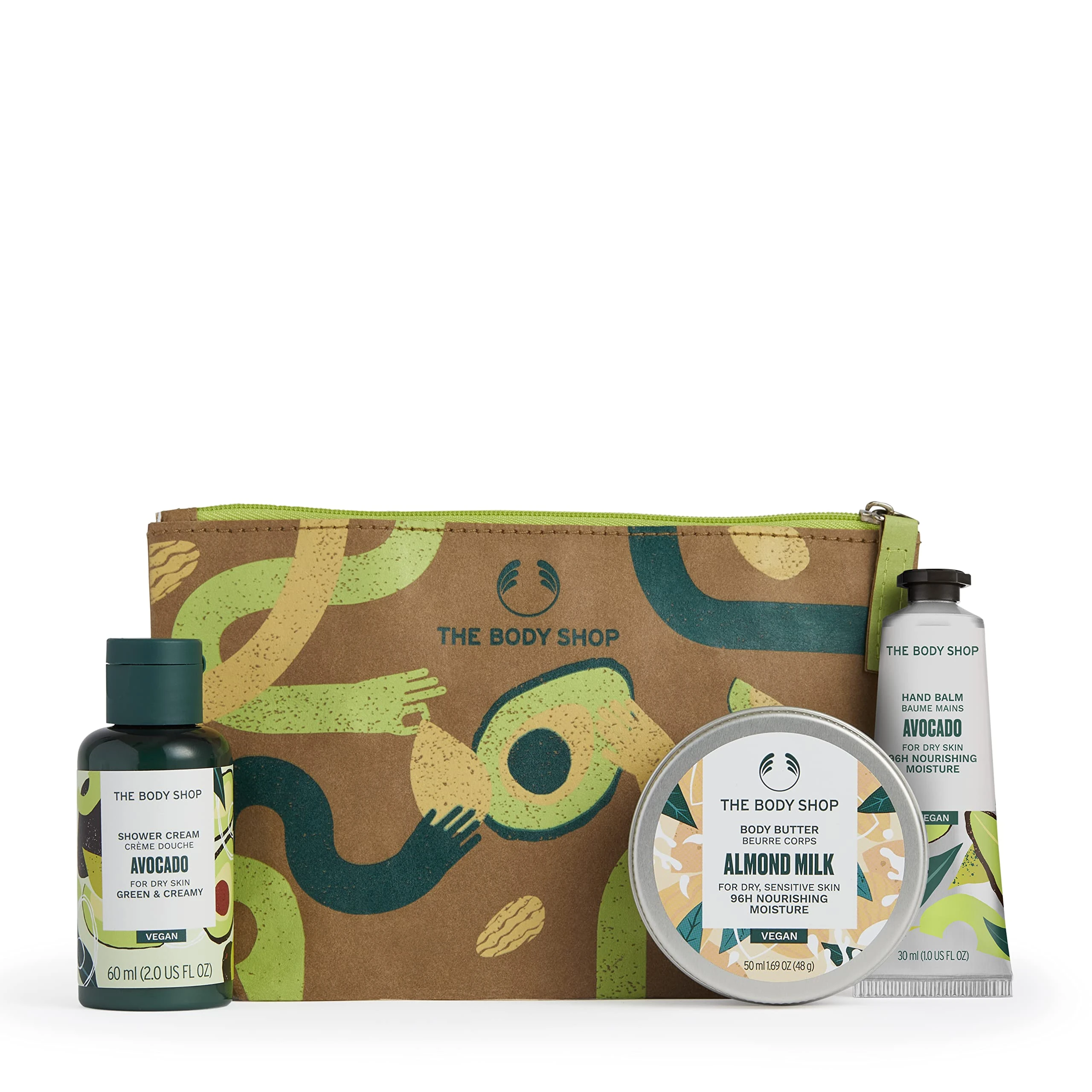 The Body Shop Avocado & Almond Milk Gift Bag Gift Set Vegan body butter hand cream