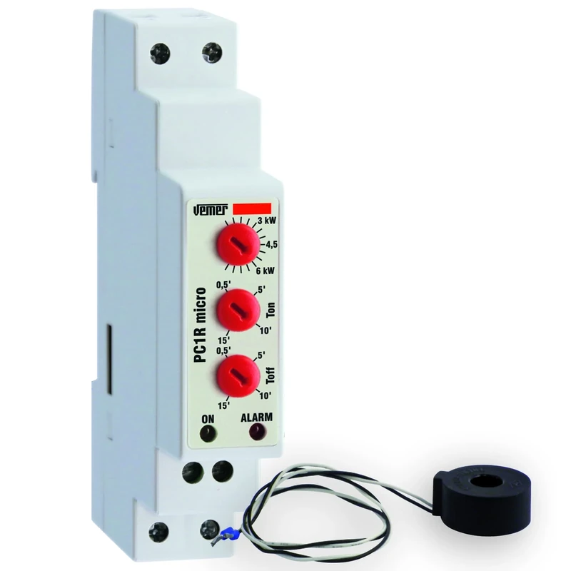 VEMER Priority Load Control Unit, Single Phase Active Power Meter, Module, White, 1 modulo DIN - Image 1