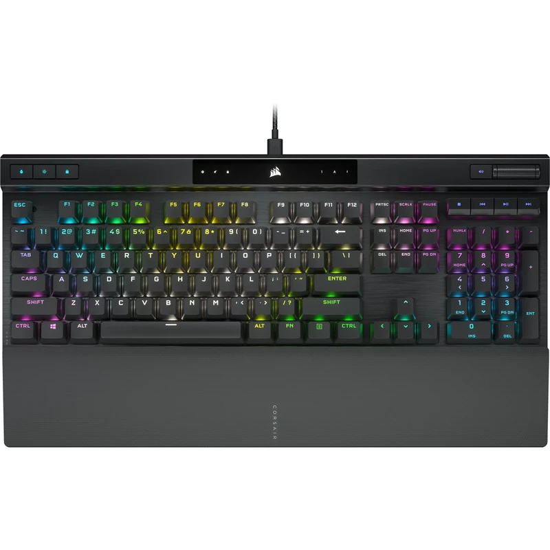 Corsair K70 PRO RGB Optical Mechanical Gaming Keyboard - Linear OPX Key Switch, PBT Double Shot Keycaps, Hyper Polling with 8,000 Hz - DE Layout, QWERTZ - Black