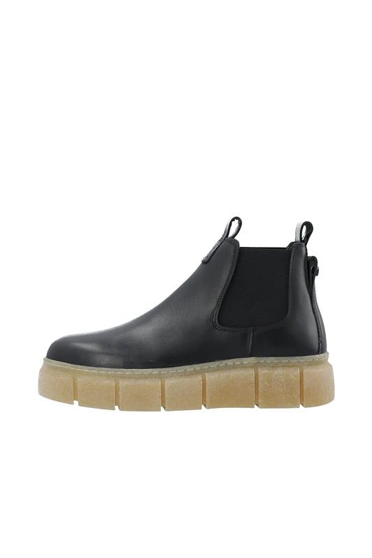 CA'SHOTT A/S Women's Casflora Chelsea Low Cut Smooth Leather Ankle Boot, black, 8.5 UK