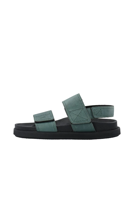 CA'SHOTT A/S Women's Caskimmi Velcro Sandal Leather Flat, Bottle Green, 6.5 UK