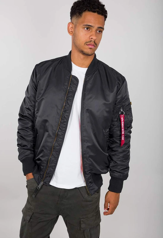 Alpha Industries MA-1 VF 59 Long Bomber Jacket for Men Iron Grey
