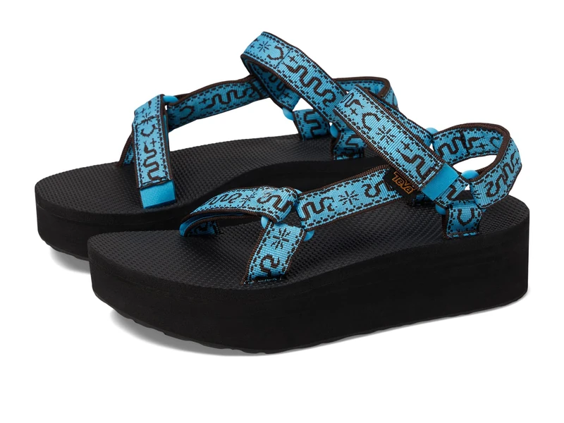 Teva Women's W Flatform Universal Sandal, Bandana Aquarius, 5 UK