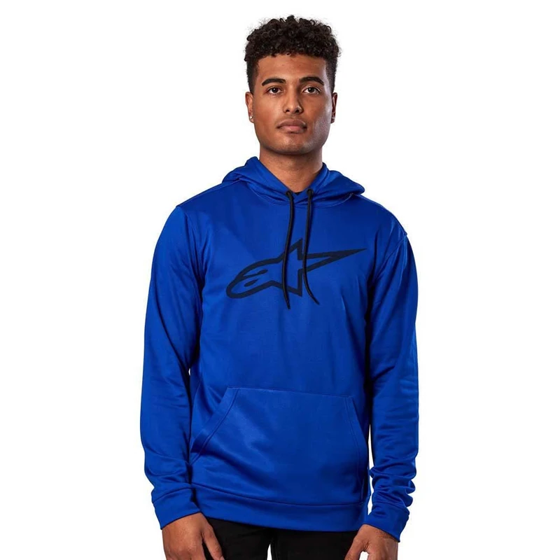 Alpinestars Sweatshirt for Men and Women Hooded Sweatshirt Comfort Regular Fit - Sport Style Royal Blue/Black