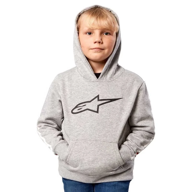 Alpinestars youth racey hoody (medium) (grey heather)