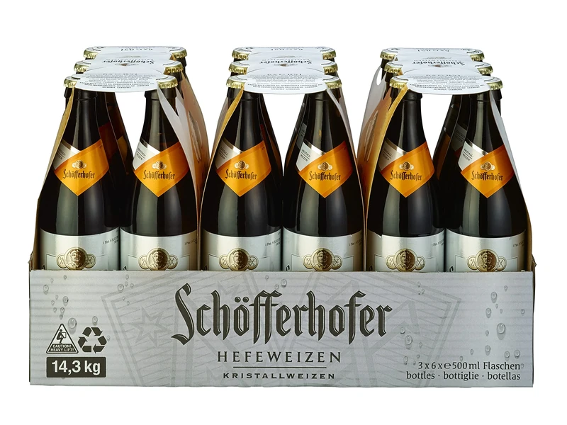 Schöfferhofer - Kristall Filtered Wheat Beer, 18 x 500ml, 5% ABV