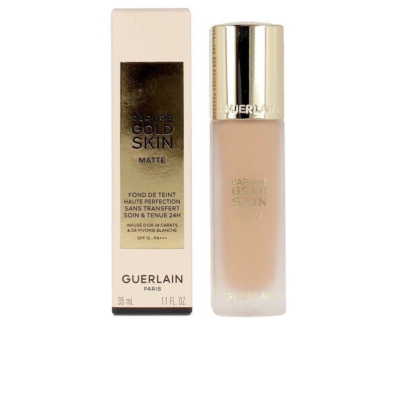 Parure Gold Skin Matte 24H Wear No-Transfer Foundation SPF 15-3W Warm by Guerlain for Women - 1.1 oz Foundation