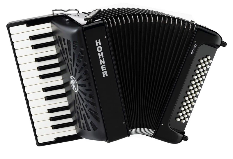 Hohner Bravo I 49 F Black 2019 Accordion with SILENTKEY