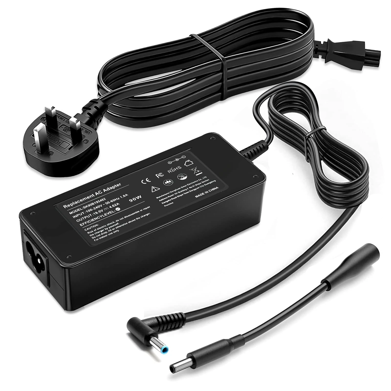 90W Laptop Charger Compatible with Dell Latitude 5510 5410 (90W 4.5 * 3.0 mm)