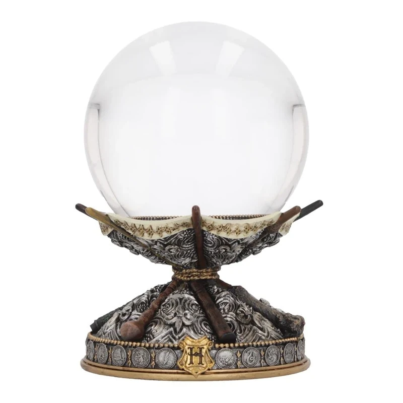 Nemesis Now Officially Licensed Harry Potter Wand Crystal Ball & Holder 16cm, Silver