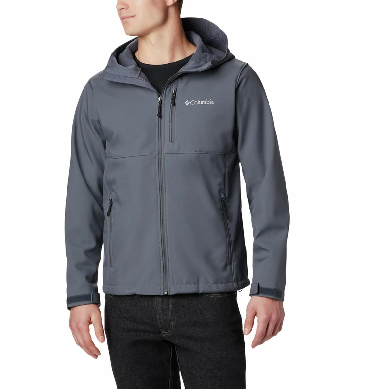 Columbia Men's Ascender Hooded Softshell Jacket, Softshell Jacket, Graphite, Size S