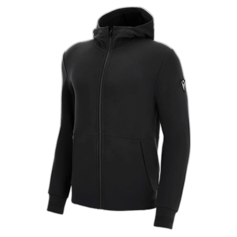 Macron Men's Athleisure Fcc Fargo Full Length Zip Hoodie Blk Man Sweatshirt, Black, M