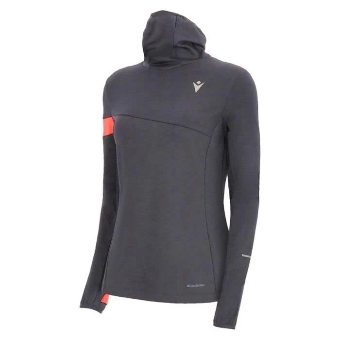 Macron Women's Run Fcc Blondie High Neck Top Woman Mgry/Ncor Jersey, Grey, XL