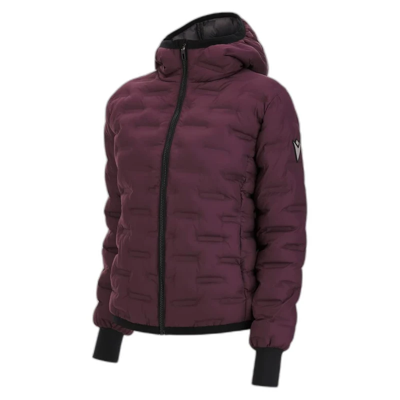 Macron Women's Athleisure Fcc Cortina Hd Hooded Padded Jacket Plum Wmn, XS
