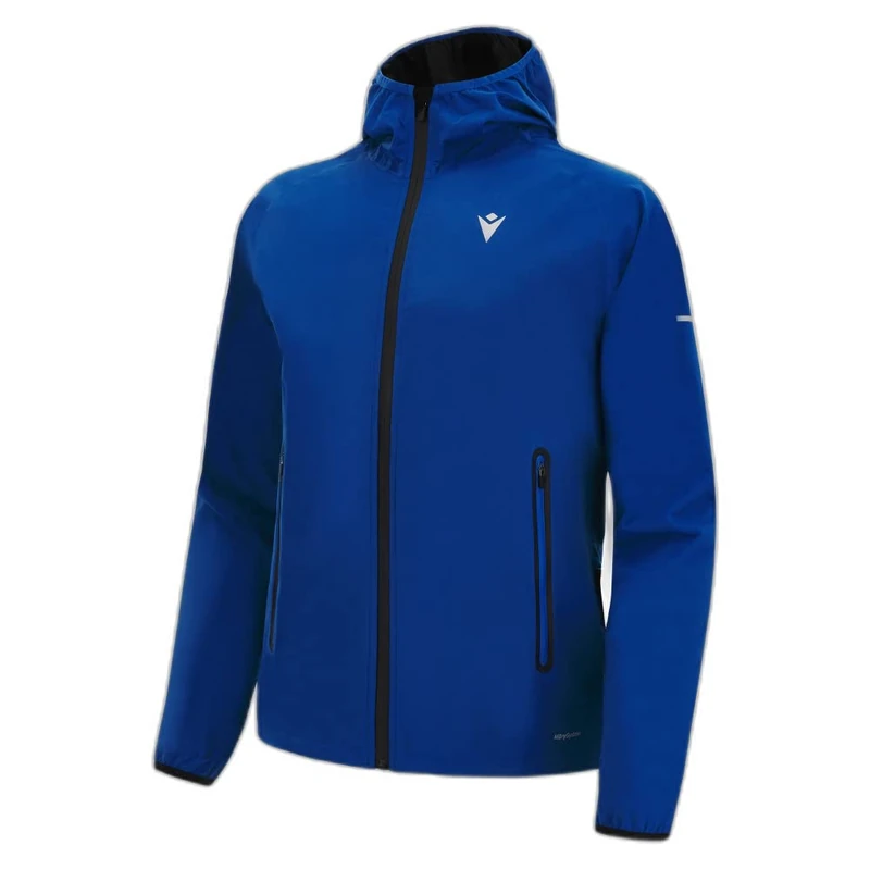Macron Men's Run Fcc Caleb Rain Jacket Light Man Roy/Blk, Royal-Black, L