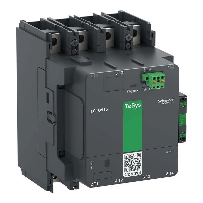 Schneider Electric High power contactor, TeSys Giga, 4 pole (4NO), AC-1 =440V 250A, standard version, 100…250V wide band AC/DC coil