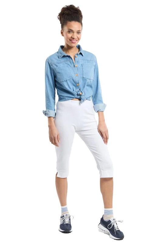 Armor Lux Women's Lux Capri Pants, White, 16 UK/Short - Image 1