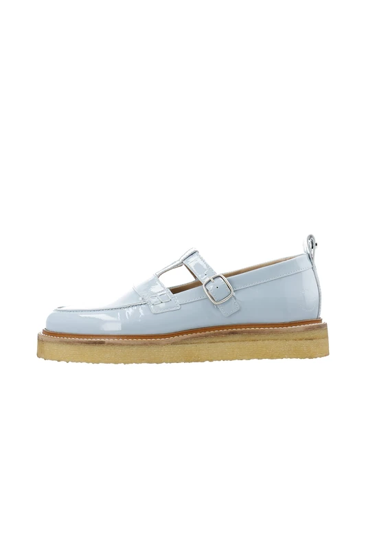 Ca'Shott A/S Women's Casdea Mary Jane Patent Flat, Light Blue, 3.5 UK