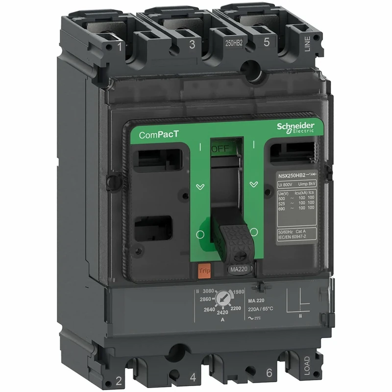 Schneider Electric NSX100HB1 75kA AC 3P 100A MA Switch