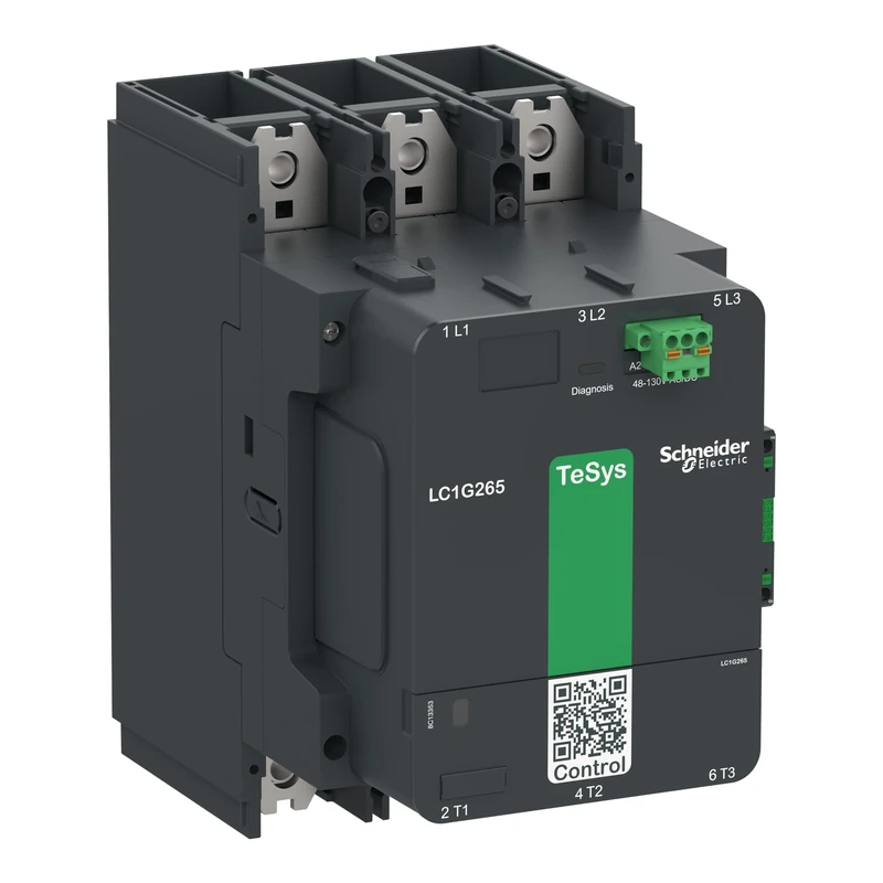 Schneider Electric High power contactor, TeSys Giga, 3 pole (3NO), AC-3 =440V 265A, standard version, 48…130V wide band AC/DC coil