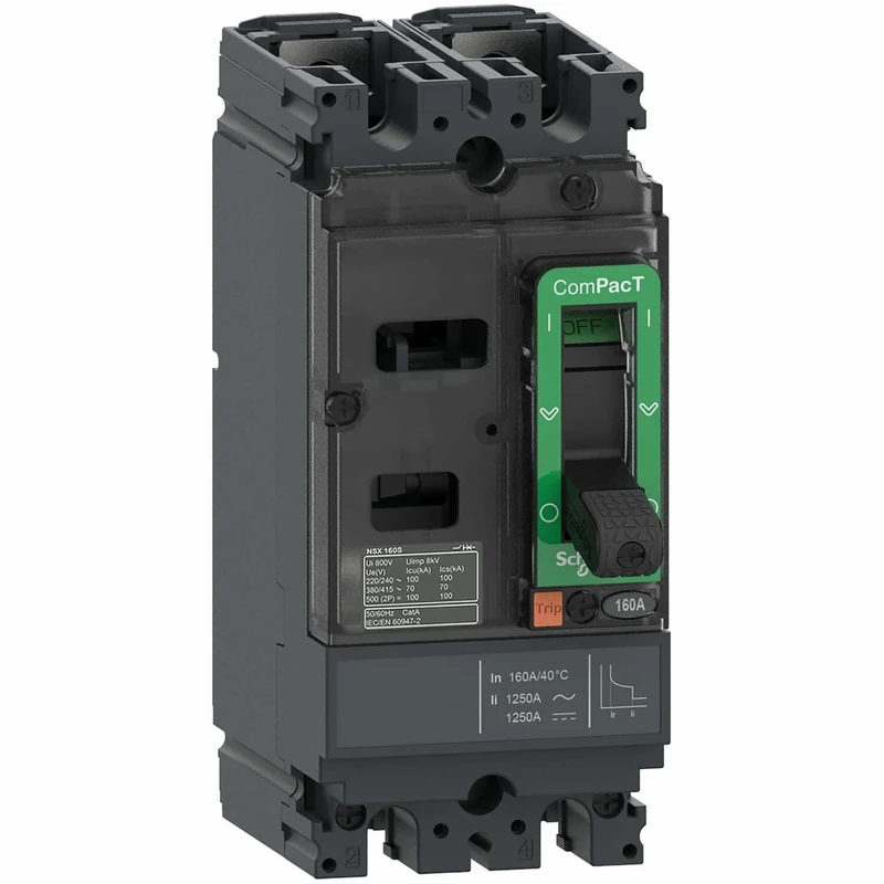 NSX100S 70kA AC-DC 2P 80A TMD Brand Schneider Electric