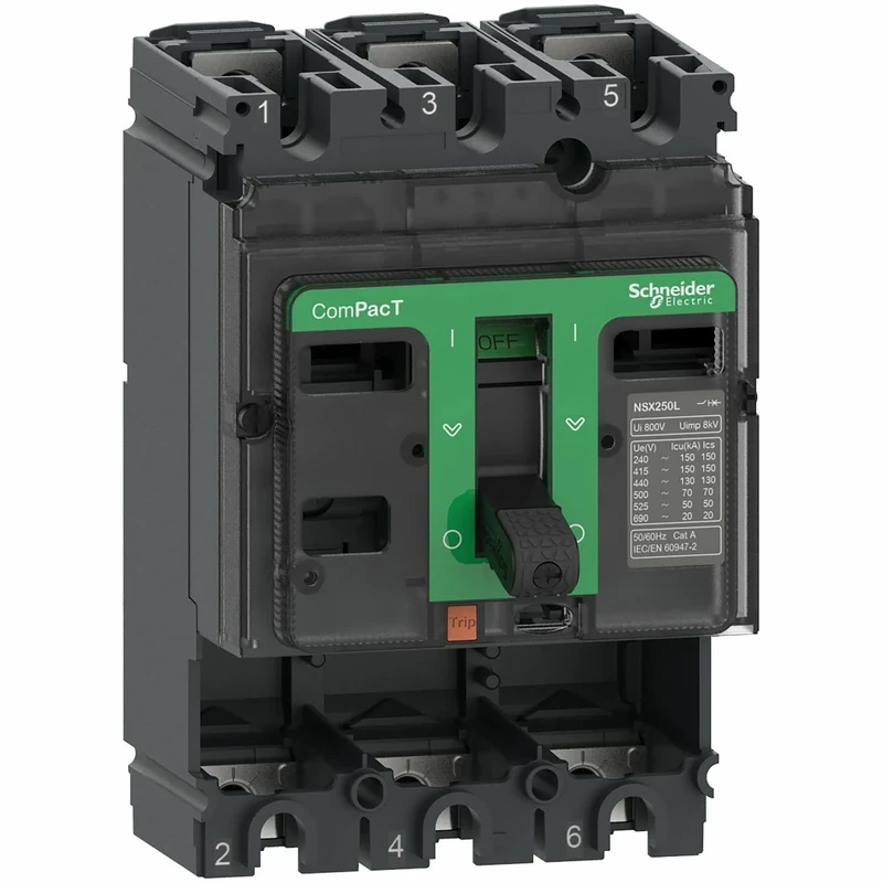 Schneider Electric NSX250F 36kA DC 3P 250A Cut Block