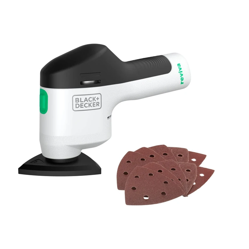 BLACK+DECKER Reviva Cordless 12V Sander with 10 Sanding Sheets REVDS12A10-GB