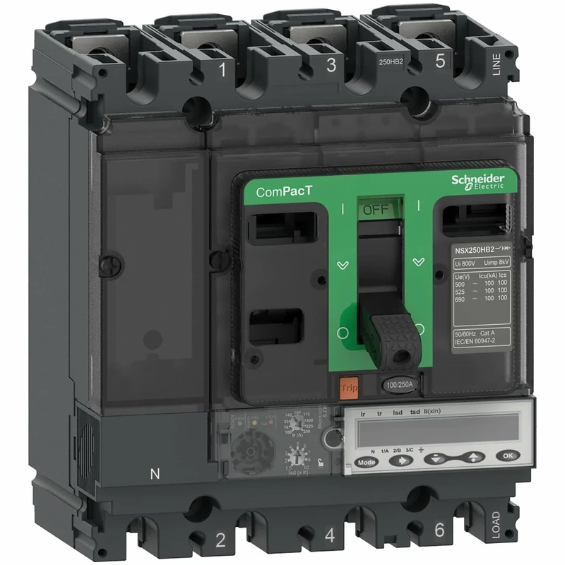 Schneider Electric NSX100HB1 75kA AC 4P 100A 5.2E